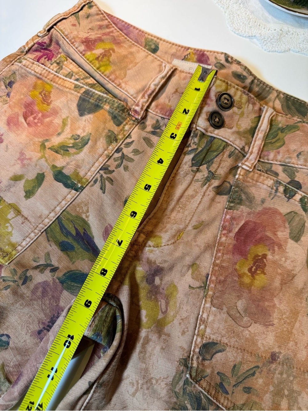 Pilcro Anthropologie The Wanderer Floral Button-Fly Pants Jeans size 27 - Picture 12 of 13
